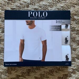 Polo- 3 slim fit white cotton shorts. NWT